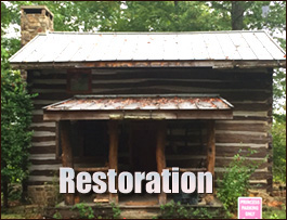 Historic Log Cabin Restoration  Stanly County, North Carolina